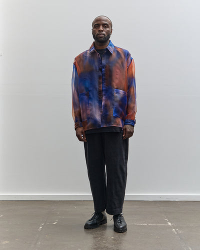 Henrik Vibskov Big Shirt, Blue Orange Blur