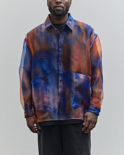 Henrik Vibskov Big Shirt, Blue Orange Blur