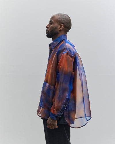 Henrik Vibskov Big Shirt, Blue Orange Blur