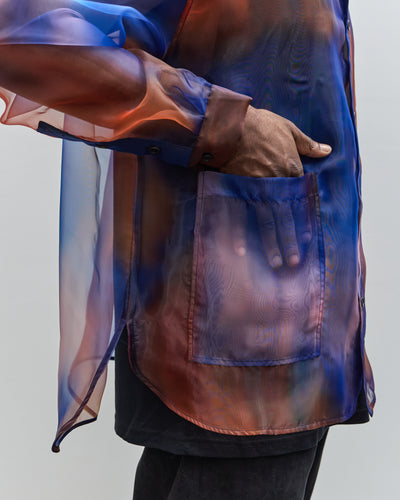 Henrik Vibskov Big Shirt, Blue Orange Blur