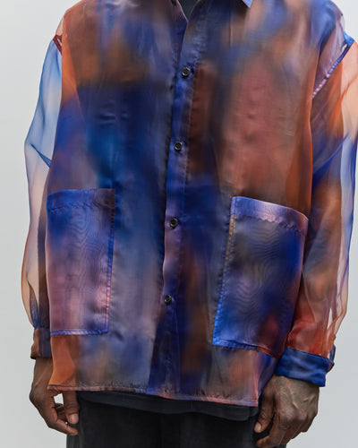 Henrik Vibskov Big Shirt, Blue Orange Blur