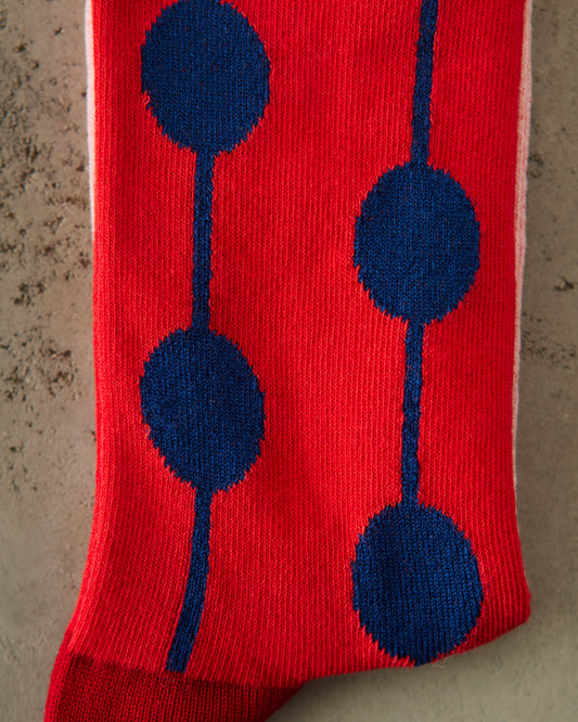 Henrik Vibskov Bubble Wool Socks, Red