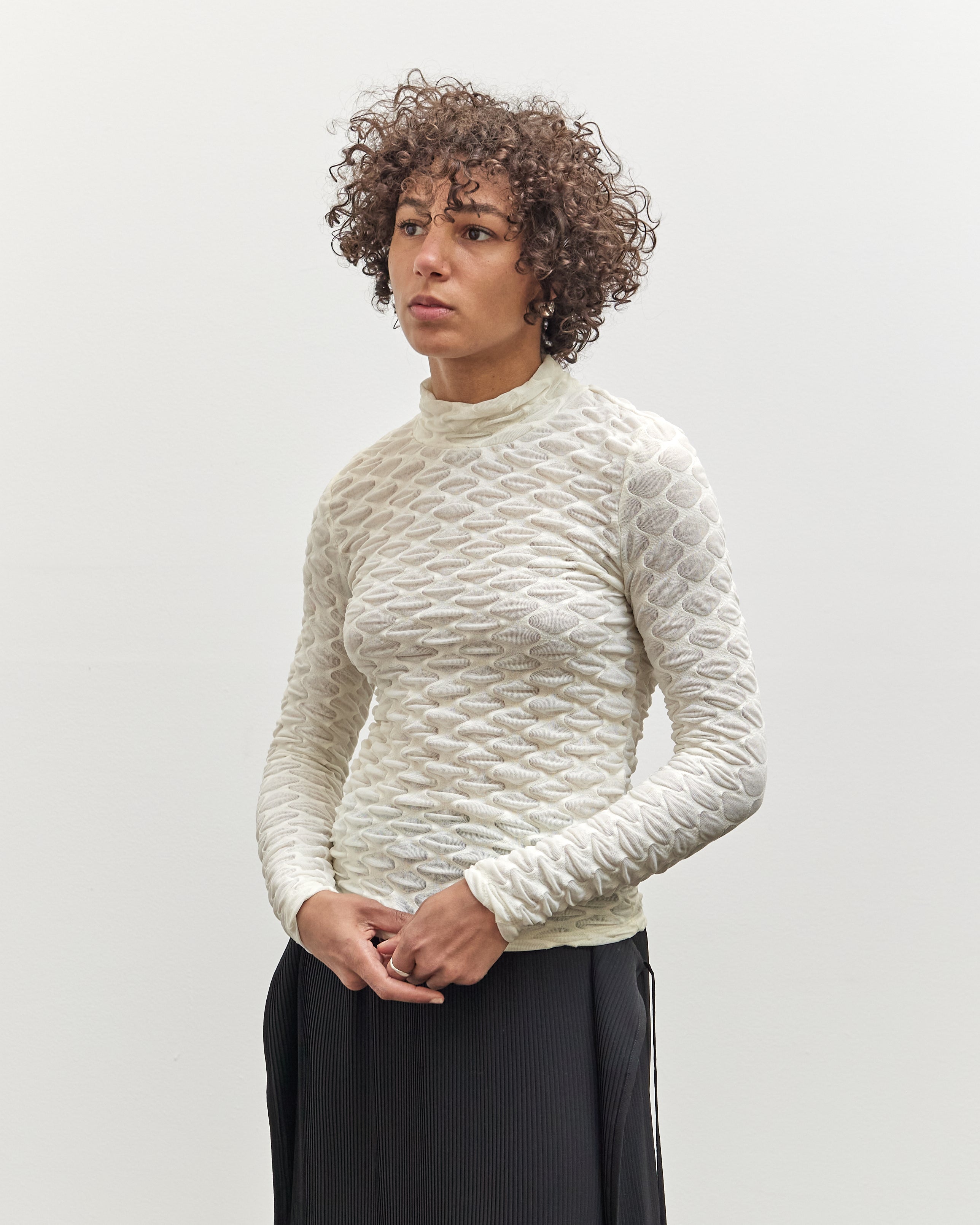 Henrik Vibskov Bubble Wrap Turtleneck, Pearl – Glasswing