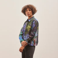 Henrik Vibskov Chaos Pleat Shirt, Kaleidoscope Blue