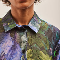 Henrik Vibskov Chaos Pleat Shirt, Kaleidoscope Blue