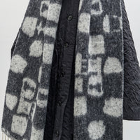 Henrik Vibskov Chess Wool Scarf, WhiteBlack Chess