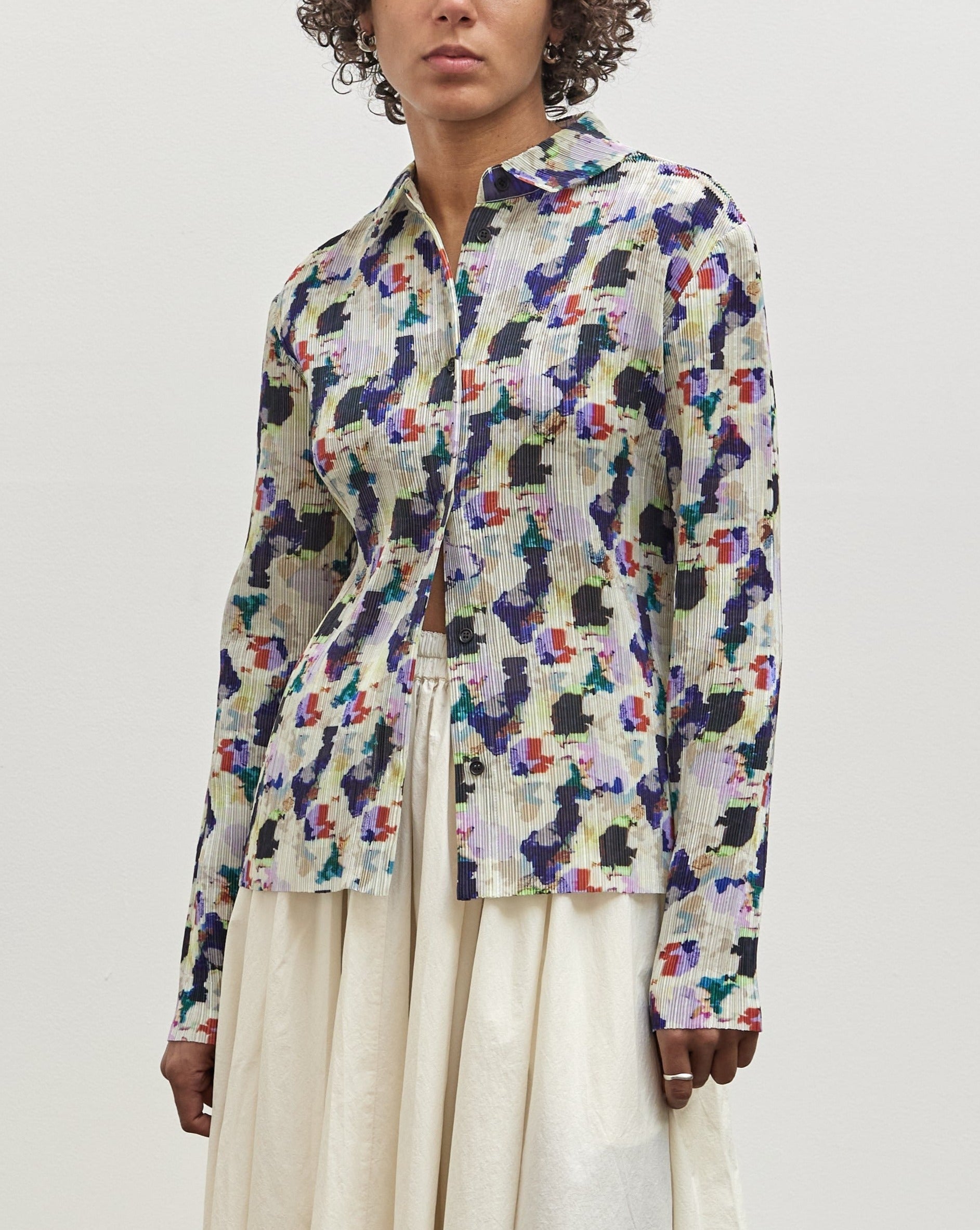 Henrik Vibskov 長袖シャツ Henrik Vibskov Eidetic Shirt, Light Bird Wings – Glasswing