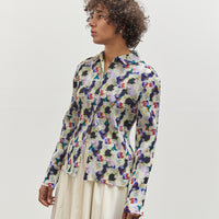 Henrik Vibskov Remember Plisse Shirt, Light Flowery Clouds