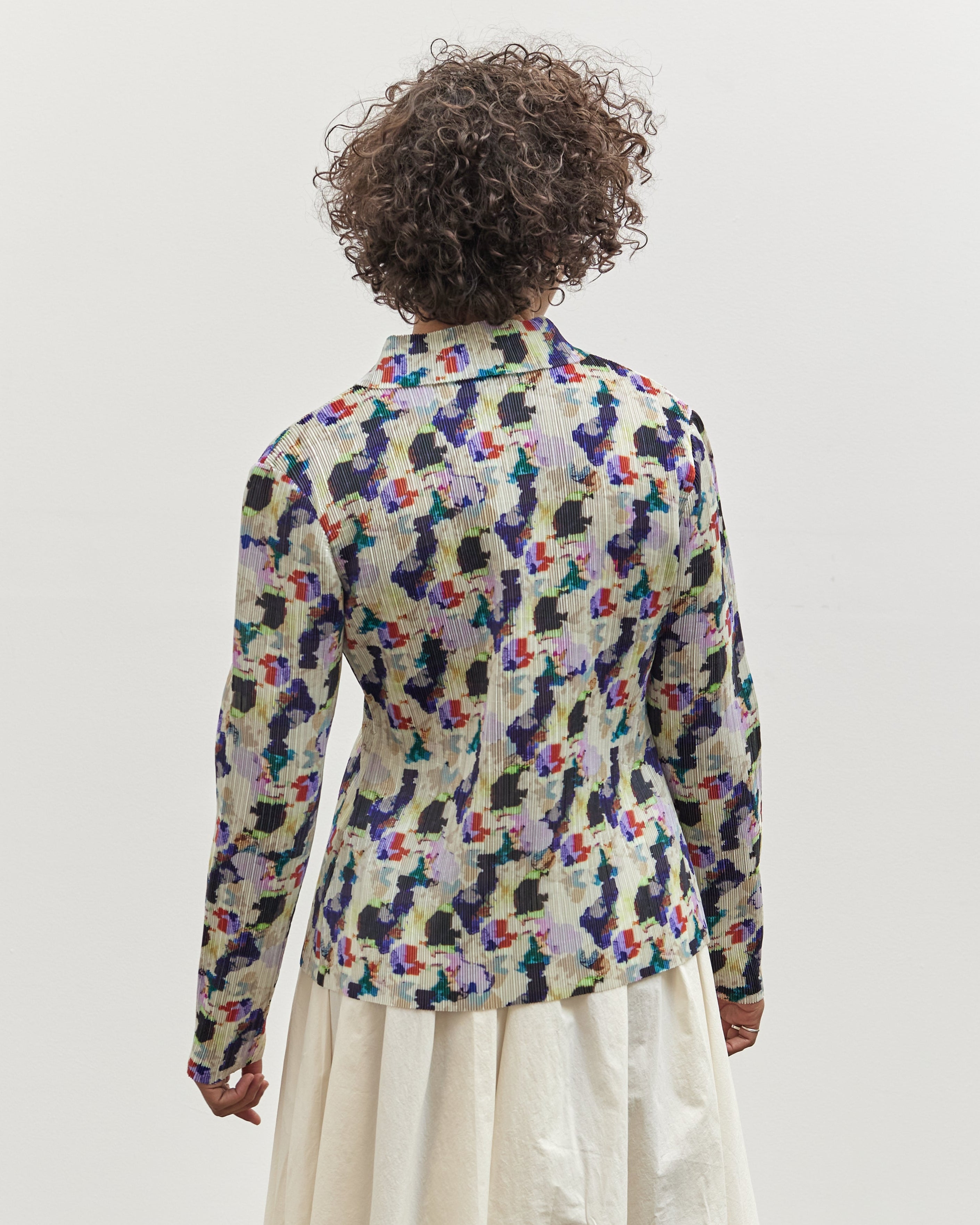 Henrik Vibskov Remember Plisse Shirt, Light Flowery Clouds – Glasswing