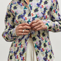 Henrik Vibskov Remember Plisse Shirt, Light Flowery Clouds