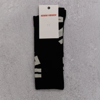 Henrik Vibskov Sport Socks, Black HV Grid