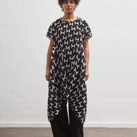 Henrik Vibskov Thumb Plisse Blouse, Black White Jazz Hands