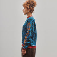 Henrik Vibskov Unisex Greenhouse Knit Sweat, Petrol Brown Tomatoes