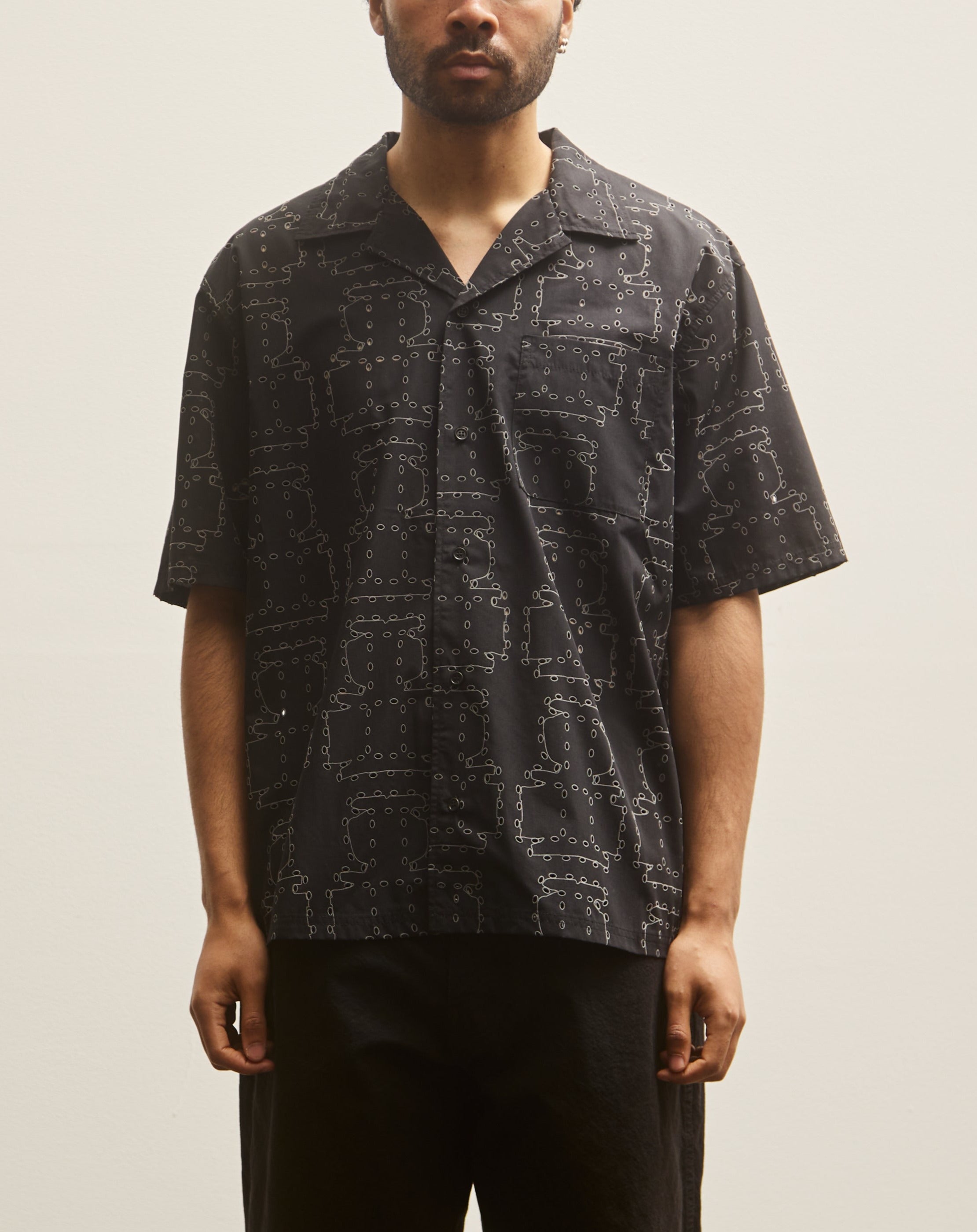 Henrik Vibskov Unisex Transfer Shirt, Black Punched Boxes