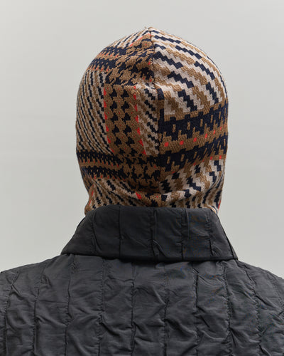 Henrik Vibskov Balaclava, Orange Mixed Check