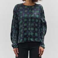 Henrik Vibskov Dimness Blouse, Dark Burnout Grid