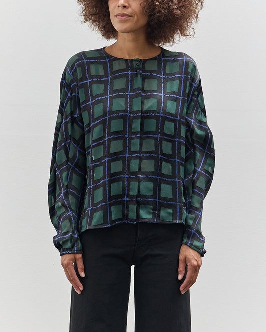 Henrik Vibskov Dimness Blouse, Dark Burnout Grid