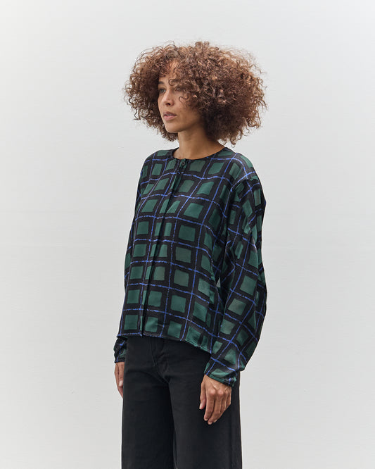 Henrik Vibskov Dimness Blouse, Dark Burnout Grid