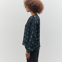 Henrik Vibskov Dimness Blouse, Dark Burnout Grid