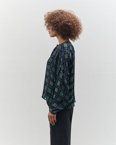 Henrik Vibskov Dimness Blouse, Dark Burnout Grid