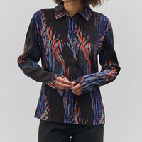 Henrik Vibskov Silhouette Plisse Shirt, Blue Shadow Wing