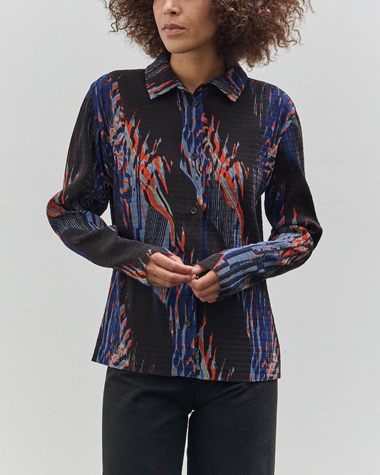 Henrik Vibskov Silhouette Plisse Shirt, Blue Shadow Wing