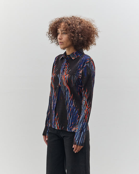 Henrik Vibskov Silhouette Plisse Shirt, Blue Shadow Wing