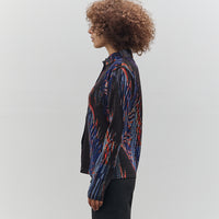 Henrik Vibskov Silhouette Plisse Shirt, Blue Shadow Wing