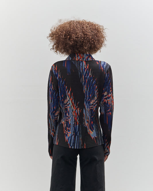 Henrik Vibskov Silhouette Plisse Shirt, Blue Shadow Wing