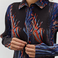 Henrik Vibskov Silhouette Plisse Shirt, Blue Shadow Wing