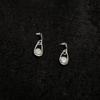 Hernan Herdez Caged Pearl Earrings, Sterling Silver