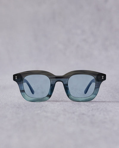 Illesteva George Sunglasses, Deep Sea/Light Blue