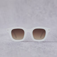 Illesteva George Sunglasses, White/Brown