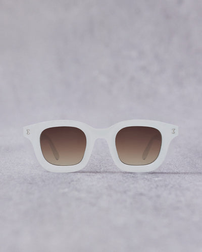 Illesteva George Sunglasses, White/Brown