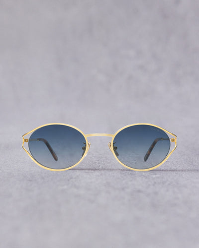 Illesteva Maria Sunglasses, Gold/Midnight Blue