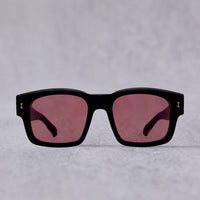 Illesteva Vito Sunglasses, Black/Gold/Bordeaux