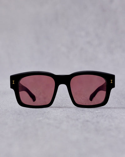 Illesteva Vito Sunglasses, Black/Gold/Bordeaux