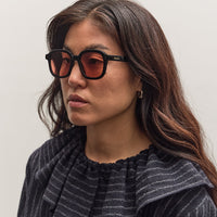 Illesteva Bogota E Sunglasses, Black/Guava