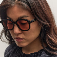 Illesteva Bogota E Sunglasses, Black/Guava