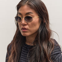 Illesteva Maria Sunglasses, Gold/Midnight Blue