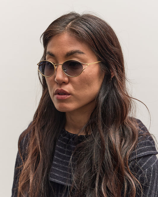 Illesteva Maria Sunglasses, Gold/Midnight Blue