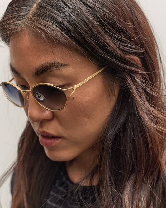 Illesteva Maria Sunglasses, Gold/Midnight Blue