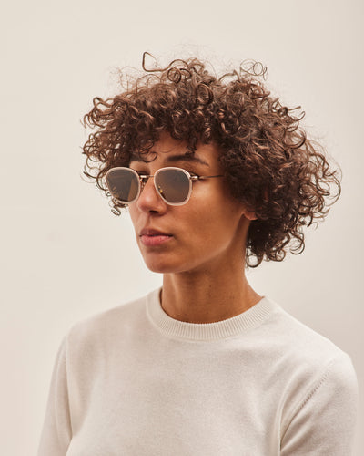 Illesteva Prince Tate Sunglasses, Matte Clear & Gold