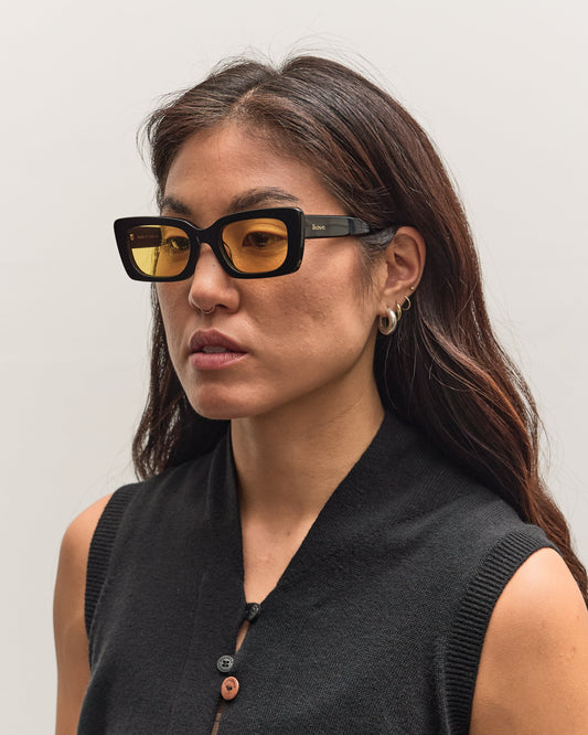 Illesteva Wilson Sunglasses, Black/Honey