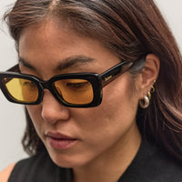 Illesteva Wilson Sunglasses, Black/Honey