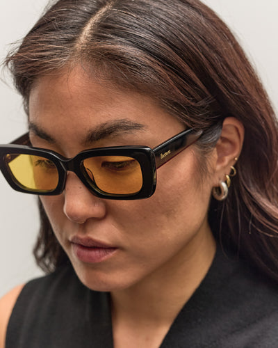 Illesteva Wilson Sunglasses, Black/Honey