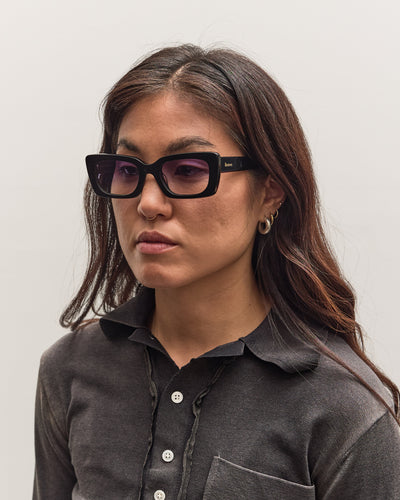 Illesteva Wilson Sunglasses, Black/Purple Flat