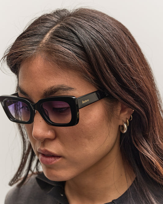 Illesteva Wilson Sunglasses, Black/Purple Flat