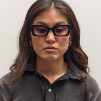 Illesteva Wilson Sunglasses, Black/Purple Flat