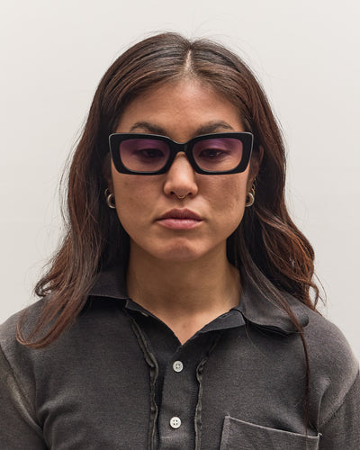 Illesteva Wilson Sunglasses, Black/Purple Flat